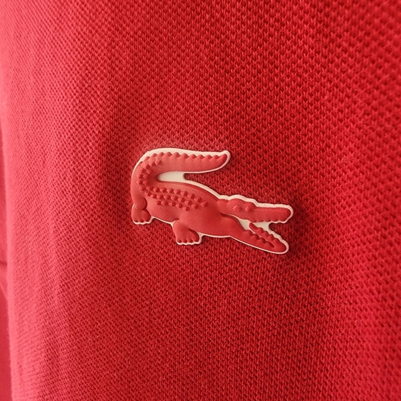 LACOSTE Rubber Crocodile Polo Mens Sz 8 - Picture 3 of 6